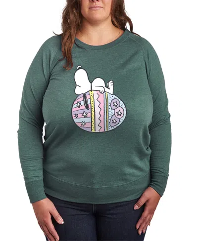 HYBRID APPAREL PLUS SIZE PEANUTS SNOOPY EASTER EGG GRAPHIC PULLOVER T-SHIRT