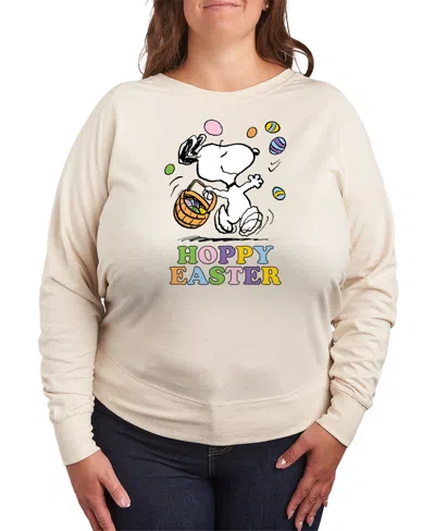 HYBRID APPAREL PLUS SIZE PEANUTS SNOOPY HOPPY EASTER GRAPHIC PULLOVER T-SHIRT