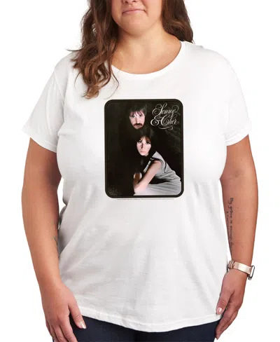 HYBRID APPAREL PLUS SIZE SONNY AND CHER GRAPHIC PULLOVER T-SHIRT