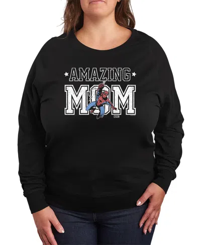 HYBRID APPAREL PLUS SIZE SPIDER-MAN AMAZING MOM GRAPHIC PULLOVER T-SHIRT