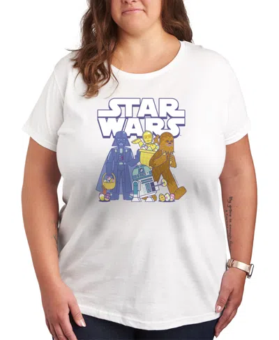 HYBRID APPAREL PLUS SIZE STAR WARS EASTER GRAPHIC CREWNECK T-SHIRT