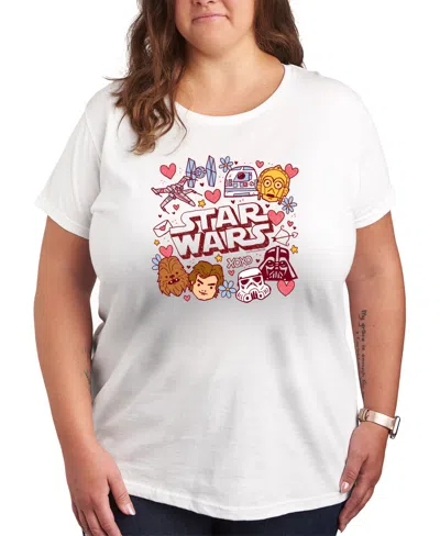 HYBRID APPAREL PLUS SIZE STAR WARS VALENTINE'S DAY GRAPHIC CREWNECK T-SHIRT