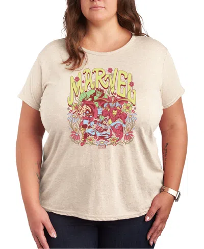 HYBRID APPAREL PLUS SIZE THE AVENGERS GRAPHIC CREW NECK TEE