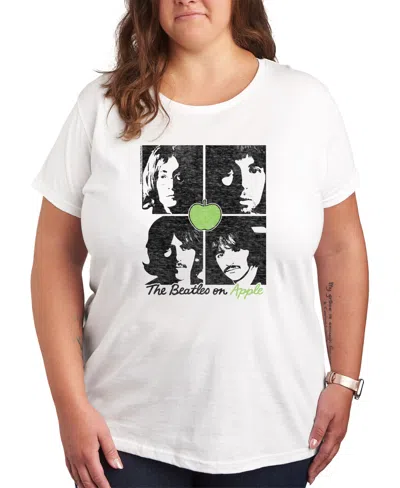HYBRID APPAREL PLUS SIZE THE BEATLES APPLE GRAPHIC PULLOVER T-SHIRT
