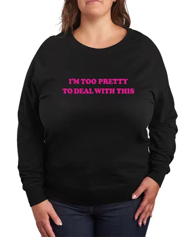 HYBRID APPAREL PLUS SIZE TOO PRETTY GRAPHIC CREW NECK TOP