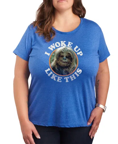HYBRID APPAREL PLUS SIZE TRENDY STAR WARS I WOKE UP CLASSICS GRAPHIC CREWNECK T-SHIRT