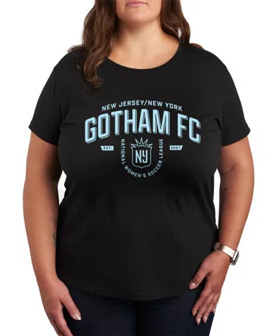 HYBRID APPAREL PLUS SIZE TRENDY NY NJ GOTHAM FC GRAPHIC CREW NECK T-SHIRT