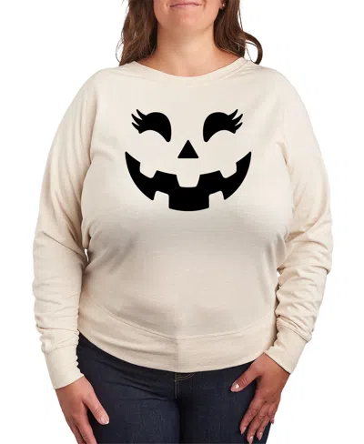 HYBRID APPAREL PUMPKIN FACE PLUS SIZE GRAPHIC PULLOVER