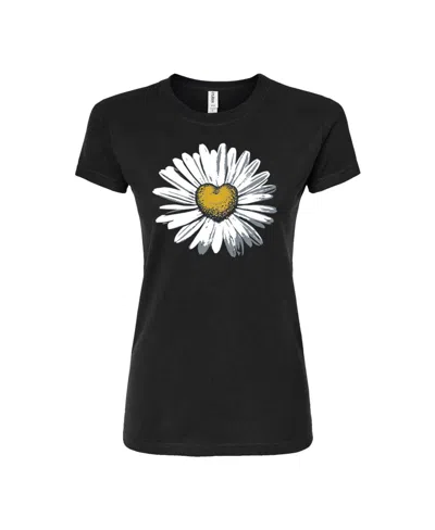 HYBRID APPAREL TRENDY JUNIORS DAISY HEART GRAPHIC TEE