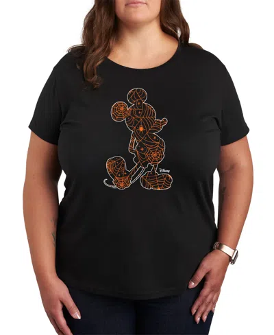 HYBRID APPAREL TRENDY MOUSE SPIDERWEB PLUS SIZE GRAPHIC T-SHIRT