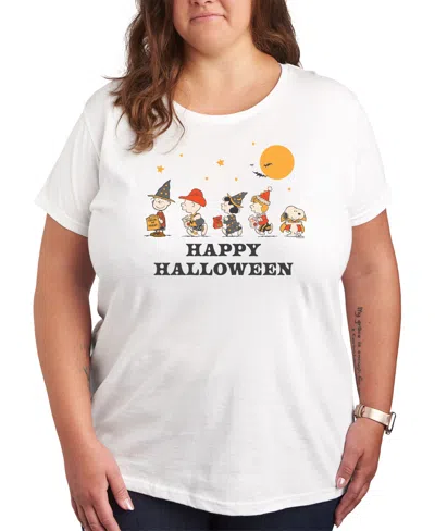 HYBRID APPAREL TRENDY PEANUTS HAPPY HALLOWEEN PLUS SIZE GRAPHIC T-SHIRT