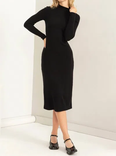 HYFVE DOUBLE ZERO CHIC DARLING MIDI DRESS IN BLACK