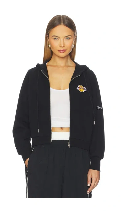HYPE AND VICE LOS ANGELES LAKERS THE RAGLAN ZIP UP HOODIE