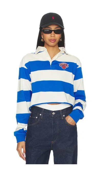 HYPE AND VICE NEW YORK KNICKS RUGBY POLO TOP