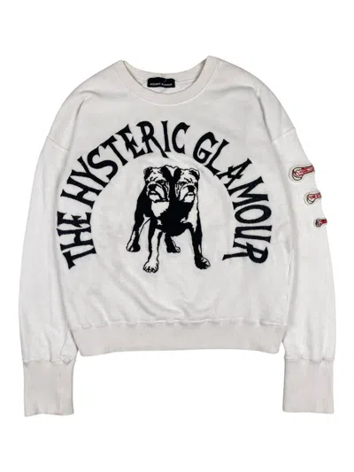 HYSTERIC GLAMOUR X VINTAGE EMBROIDERED TWO HEADED BULLDOG SWEATSHIRT