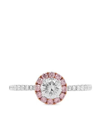 HYT JEWELRY 18K WHITE GOLD DIAMOND ENGAGEMENT RING