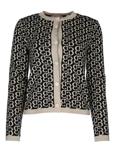 IBLUES MONOGRAMMED BUTTON-UP CARDIGAN