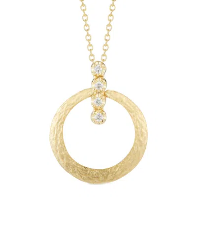 I. REISS I. REISS 14K 0.09 CT. TW. DIAMOND PENDANT NECKLACE