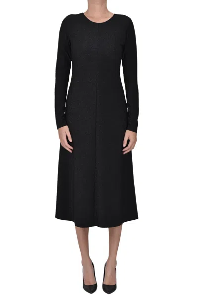 IBLUES ESCHILO LUREX MIDI DRESS