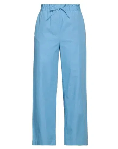 ICE PLAY ICE PLAY WOMAN PANTS AZURE SIZE 8 COTTON