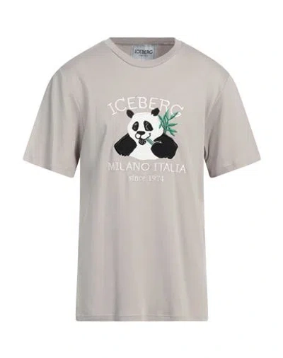 ICEBERG ICEBERG MAN T-SHIRT TAUPE SIZE XXL COTTON, POLYESTER