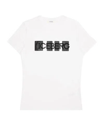ICEBERG ROUND COLLAR LOGO T-SHIRT