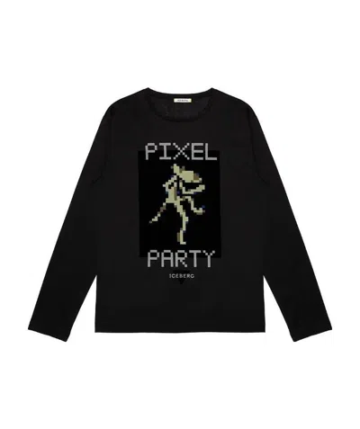 ICEBERG T-SHIRT WITH ROUND NECK AND LONG SLEEVES