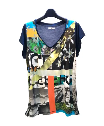 ICEBERG V-COLLAR SHORT-SLEEVED T-SHIRT