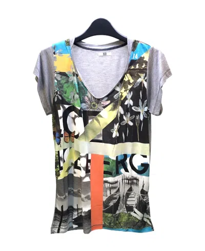 ICEBERG V-COLLAR SHORT-SLEEVED T-SHIRT