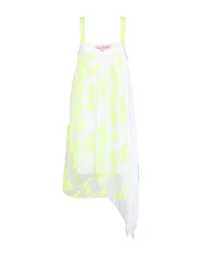 ICEBERG ICEBERG WOMAN MIDI DRESS WHITE SIZE 6 POLYESTER, ACETATE