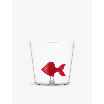 ICHENDORF MULTICOLOR ANIMAL FARM FISH BOROSILICATE-GLASS TUMBLER 8CM