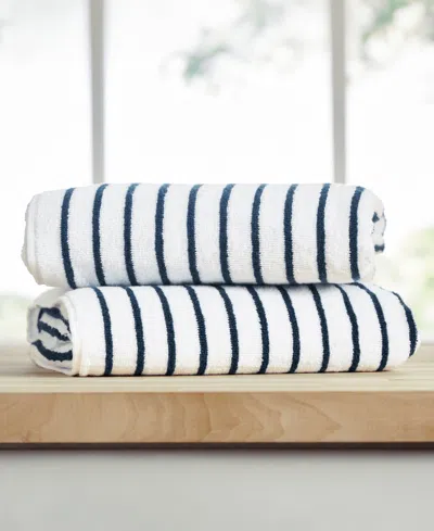 IENJOY HOME CABANA STRIPE COTTON 2-PACK BEACH TOWELS, 30" X 70"