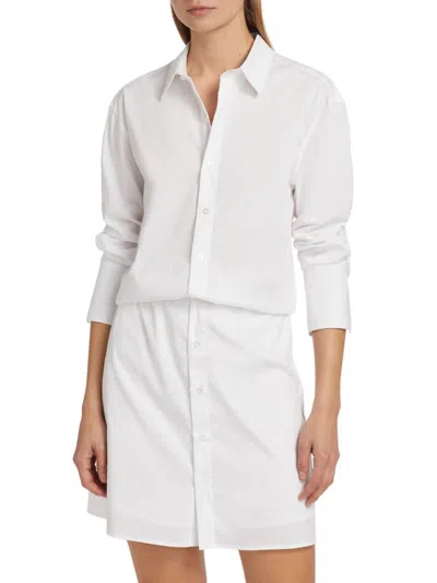 IF ONLY STUDIO WOMEN'S COTTON-BLEND TUCKED SHIRTDRESS