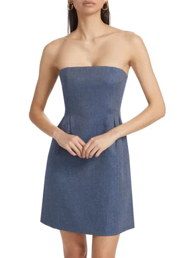 IF ONLY STUDIO WOMEN'S STRAPLESS LINEN-BLEND MINIDRESS