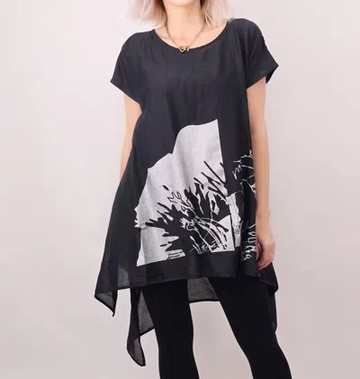 IGOR TUNIC TEA TOP IN BLACK/WHITE