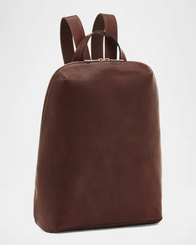 IL BISONTE DUCCIO ZIP CALF LEATHER BACKPACK
