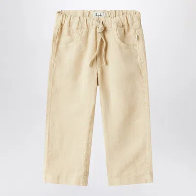 IL GUFO IL GUFO BEIGE LINEN TROUSERS