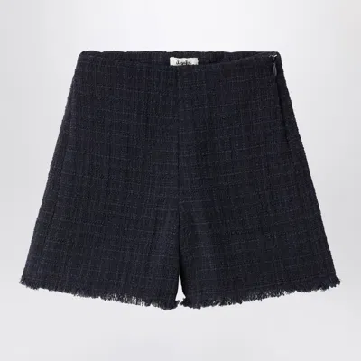 IL GUFO IL GUFO BLUE TWEED SHORTS