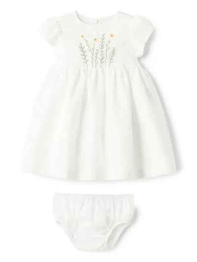IL GUFO EMBROIDERED LINEN DRESS