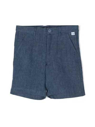 IL GUFO MÉLANGE-EFFECT LINEN SHORTS