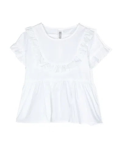 IL GUFO IL GUFO RUFFLED TRIM CREWNECK T-SHIRT