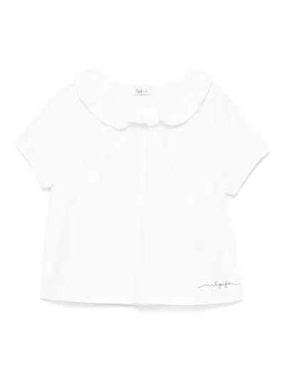 IL GUFO RUFFLED-TRIM TOP