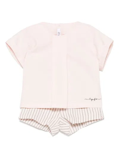 IL GUFO STRIPED SHORT SET