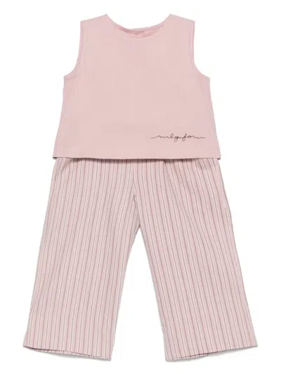 IL GUFO STRIPED TROUSERS SET