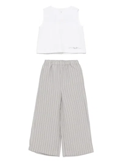 IL GUFO STRIPED TROUSERS SET