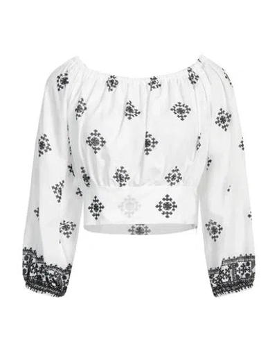 IL THE' DELLE 5 IL THE' DELLE 5 WOMAN TOP WHITE SIZE 8 COTTON