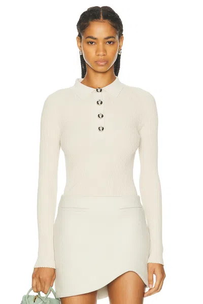ILA MILAN POLO NECK RIBBED KNIT TOP