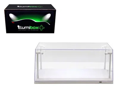 ILLUMIBOX COLLECTIBLE DISPLAY SHOW CASE WITH LED LIGHTS FOR 1/18 1/24 MODELS WITH WHITE BASE BY ILLUMIBOX