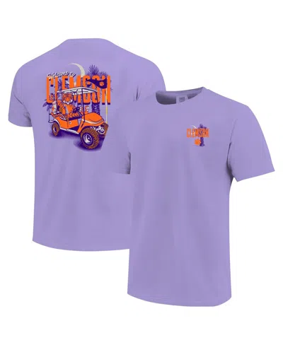 IMAGE ONE BIG BOYS AND GIRLS PURPLE CLEMSON TIGERS HYPERLOCAL COMFORT COLORS T-SHIRT
