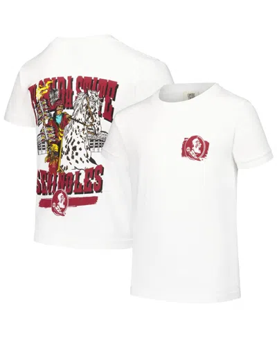 IMAGE ONE BIG BOYS AND GIRLS WHITE FLORIDA STATE SEMINOLES HYPERLOCAL COMFORT COLORS T-SHIRT
